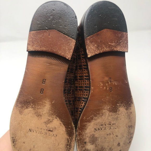 COLE HAAN Leather Woven Loafer Size 8 - Picture 6 of 11